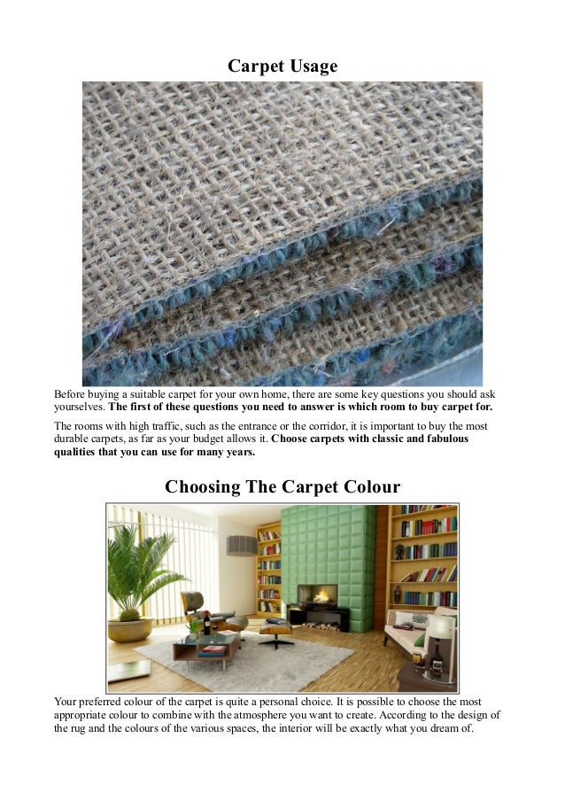 How to Choose a Carpet