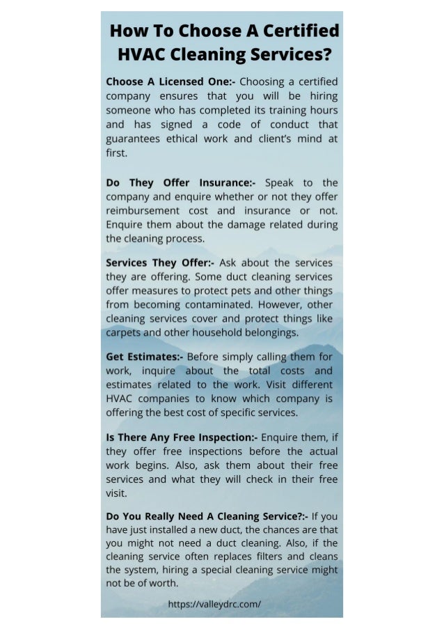 GET TO KNOW OF HOW TO CHOOSE CERTIFIED HVAC CLEANING SERVICES