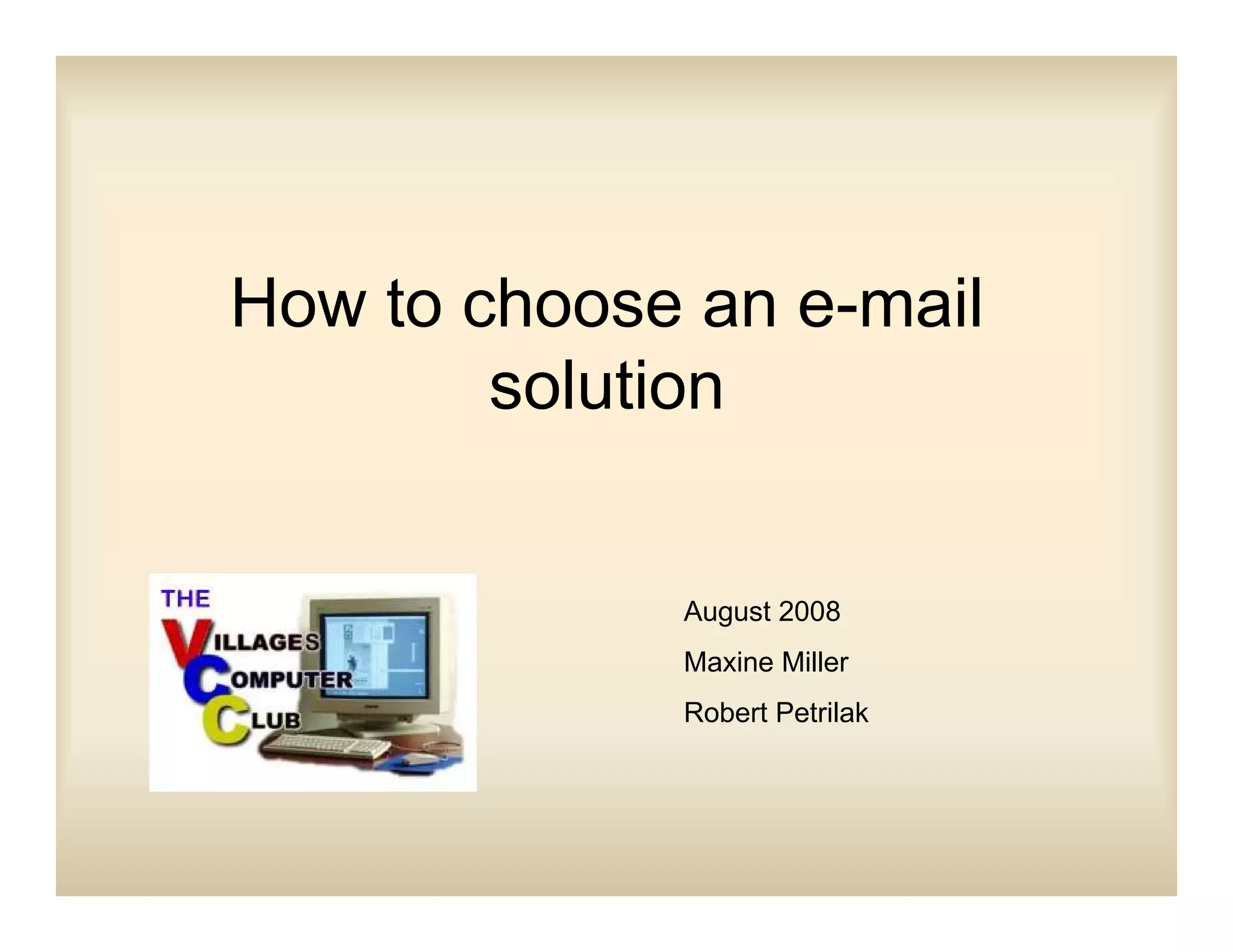Howtochooseane Mailsolution