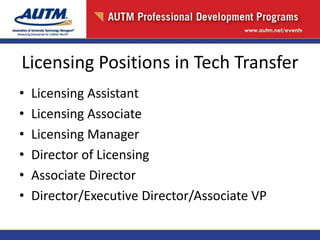 How to choose an exciting career in tech transfer final