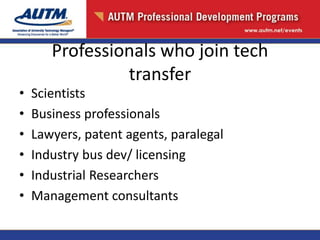 How to choose an exciting career in tech transfer final