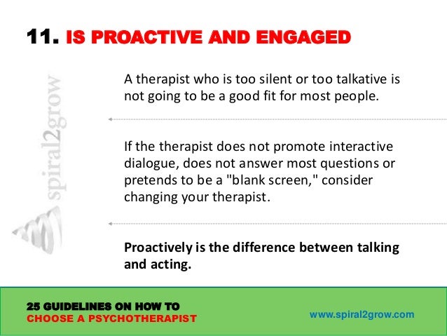 how to be a good therapist