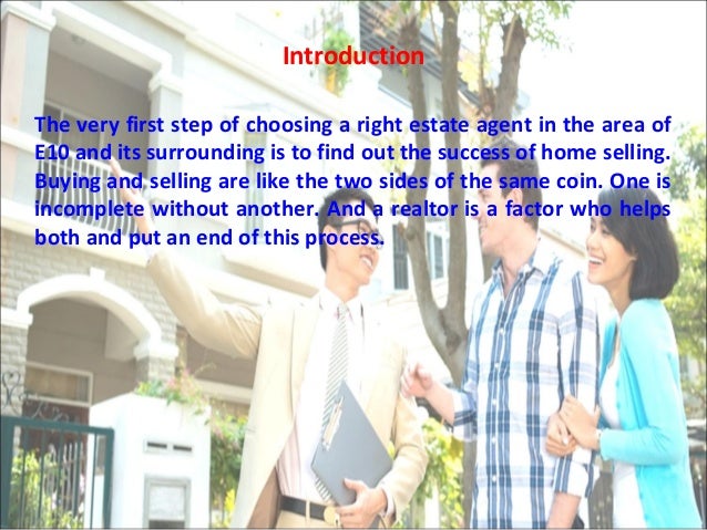 How To Choose A Right Real Estate agent in E10? - 웹