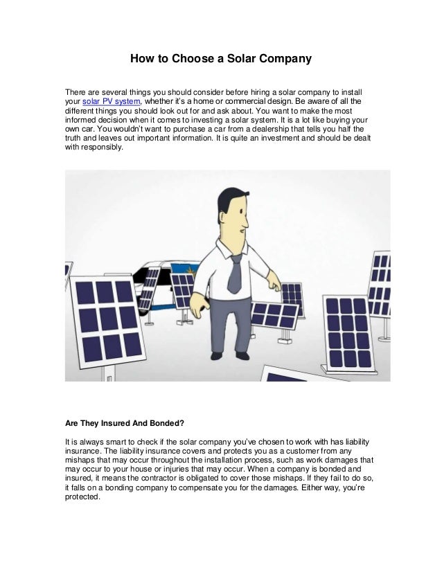 How to Choose a Solar Company