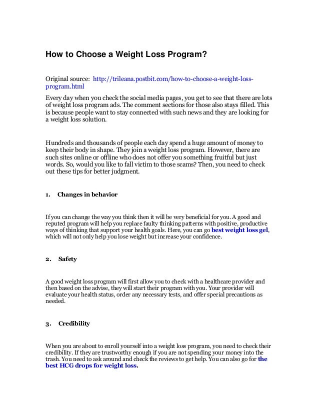 most effective weight loss program