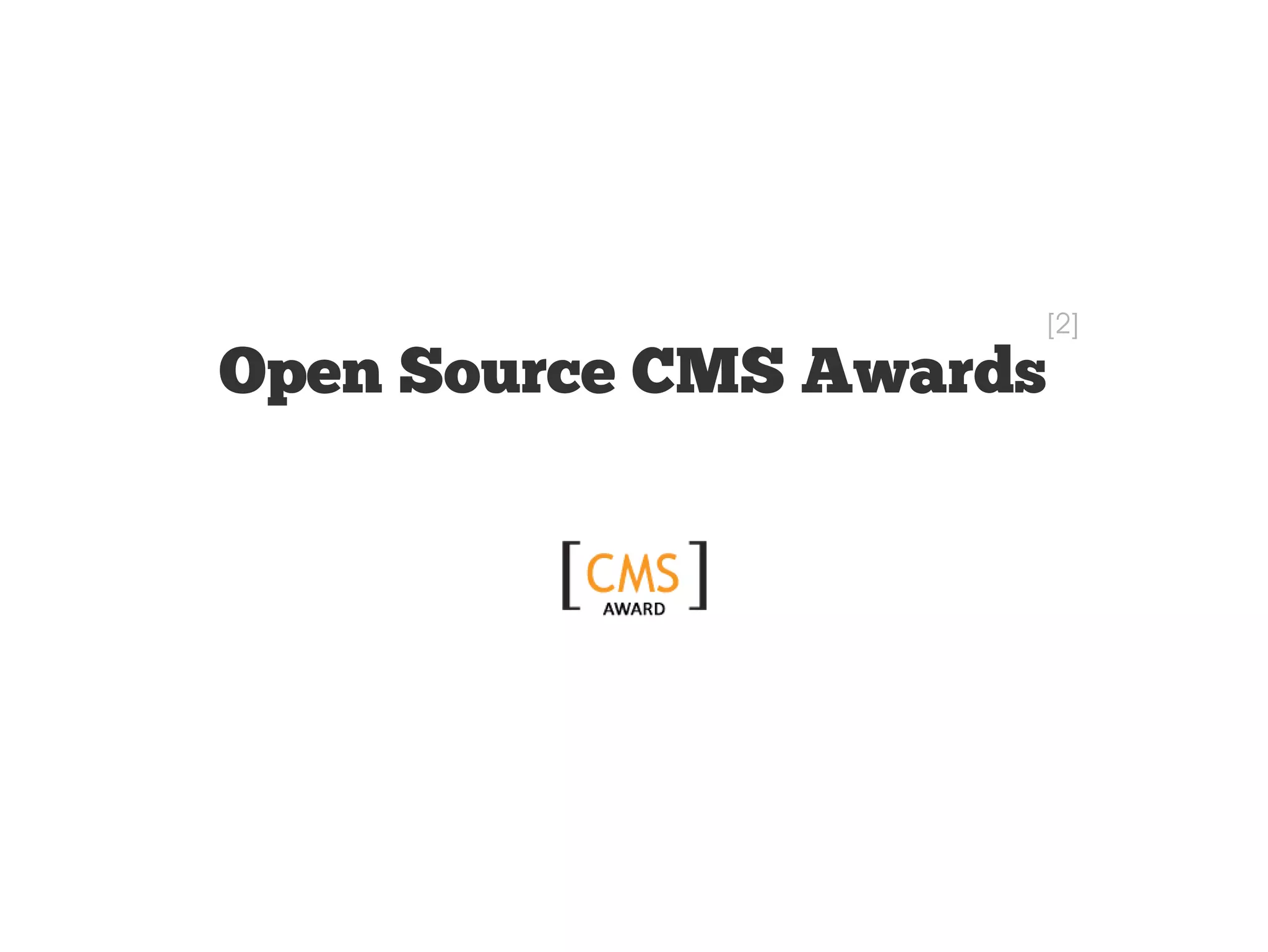 [2] Open Source CMS Awards 