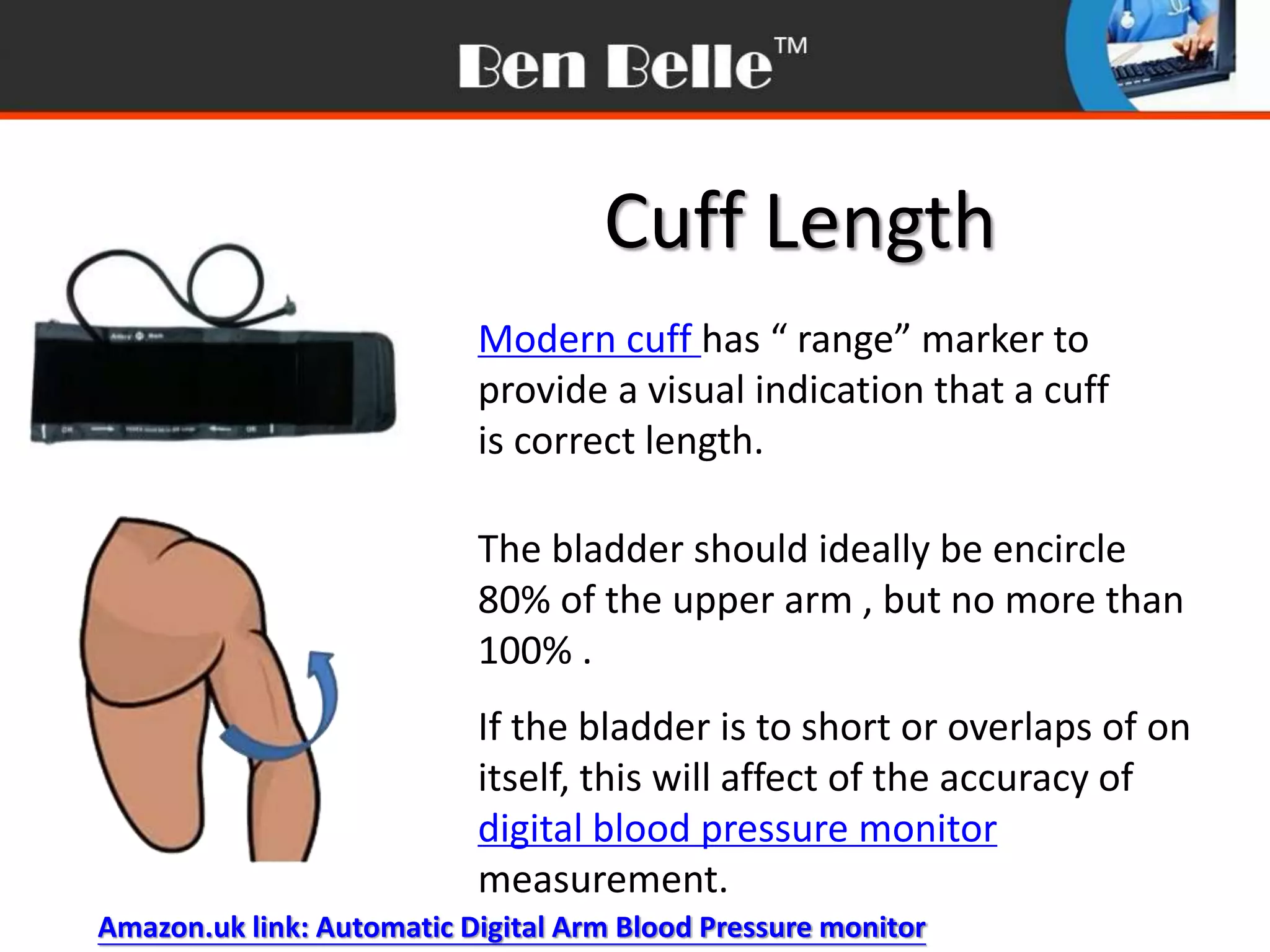 How to choose cuff and positioning the cuff for home blood pressure ...