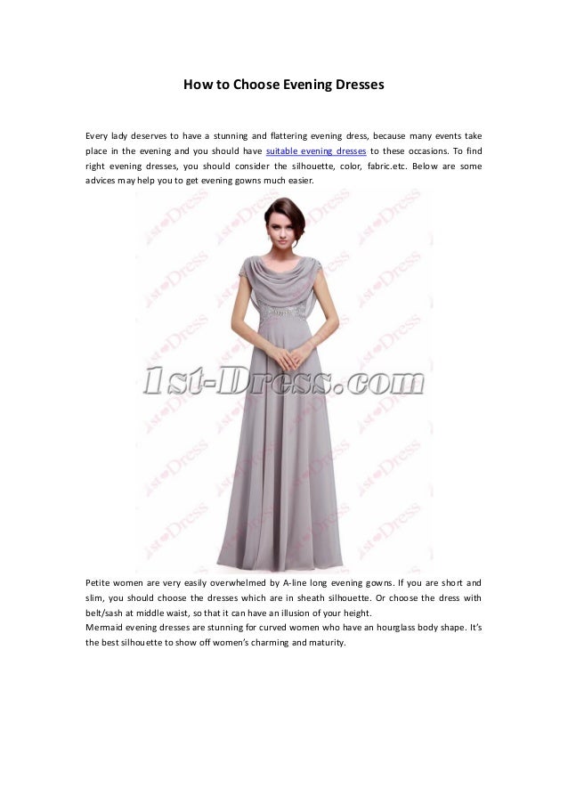 flattering evening gowns
