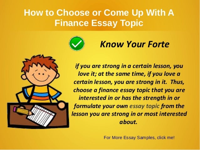 business finance essay topics