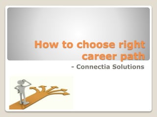 How to choose right
career path
- Connectia Solutions
 