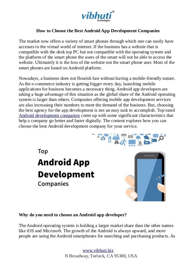 How To Find An Ideal Android App Development Company