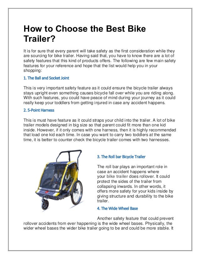 bike trailer bar
