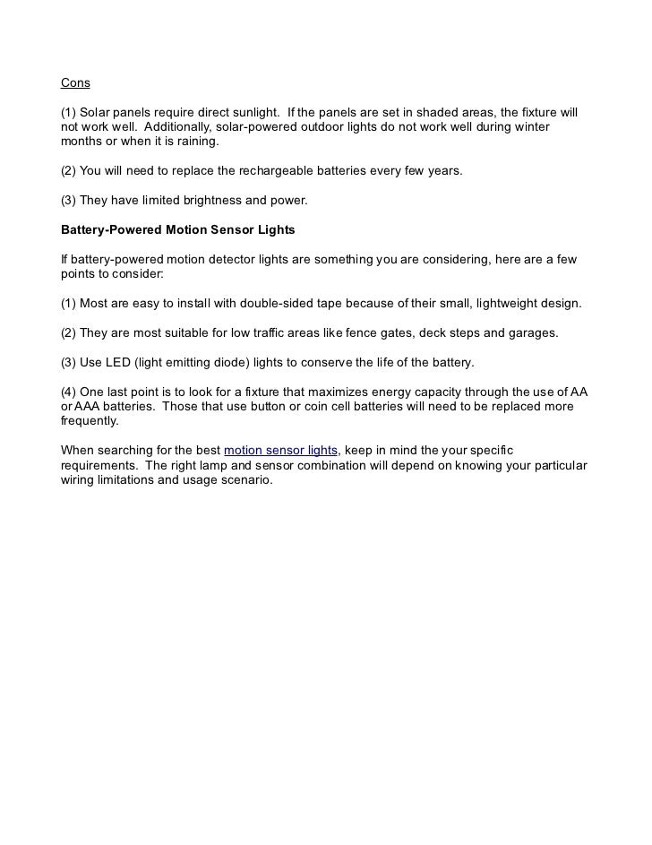 How to keep motion sensor lights on