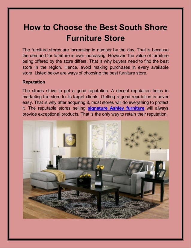 How To Choose The Best South Shore Furniture Store