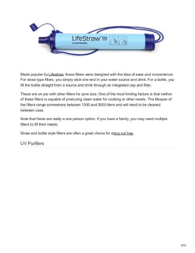 How to choose the best survival water filtration system