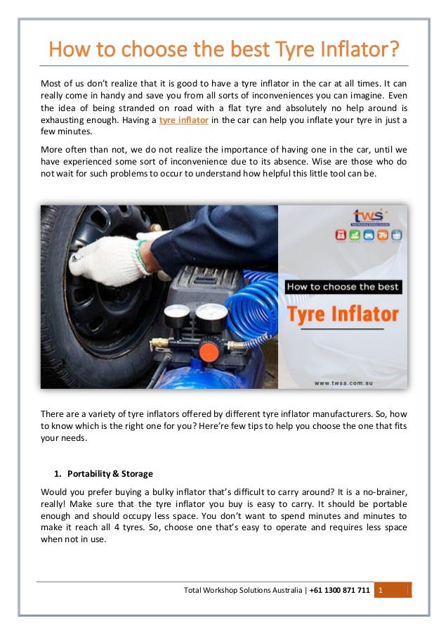 which best tyre inflator