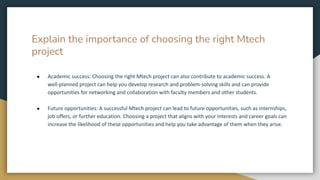 How to Choose the Perfect Mtech Project Topic for Your Interests and ...