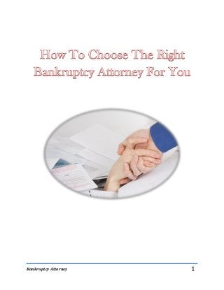 Bankruptcy Attorney   1
 
