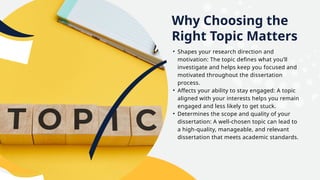 How to Choose the Right Dissertation Topic | PPTX