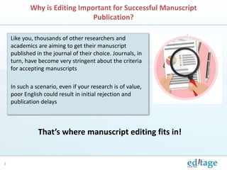Choosing the Right Editing Services for your Academics Manuscript ...