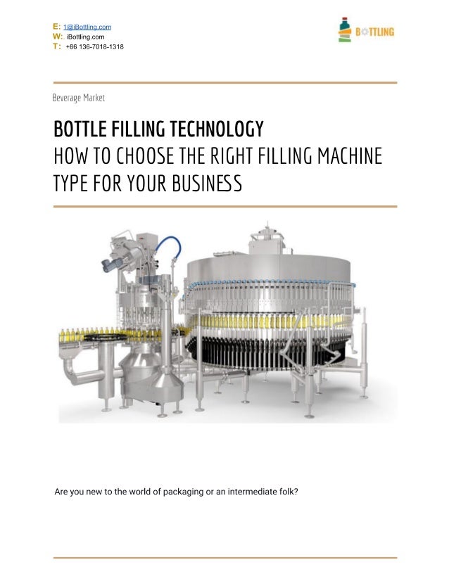 How to choose the right filling machine type for your business
