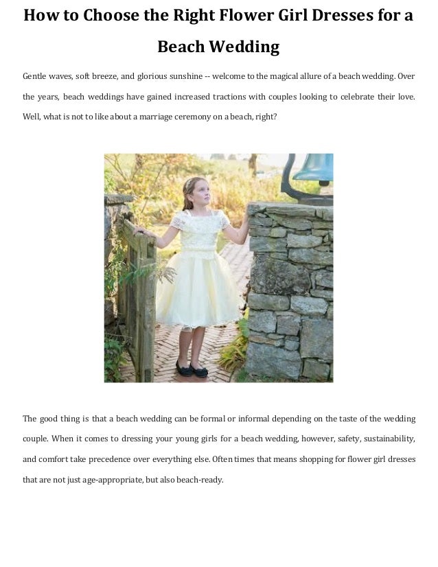 How To Choose The Right Flower Girl Dresses For A Beach Wedding