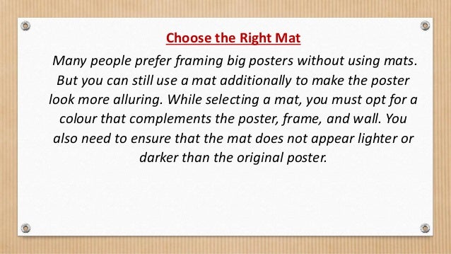 How To Choose The Right Frame For Your Poster