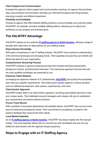 How to Choose the Right IT Staffing Agency in North Carolina for Your ...