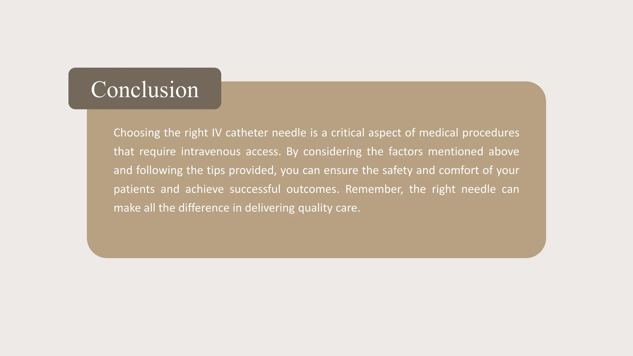 How to Choose the Right IV Catheter Needle | PPTX