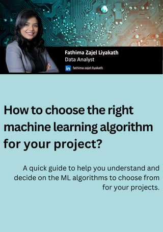 How to choose the right machine learning algorithm for your project | PDF