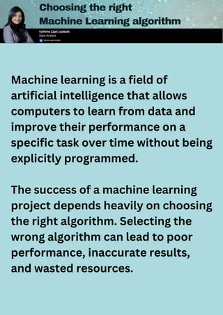 How to choose the right machine learning algorithm for your project | PDF