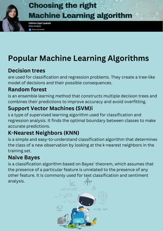 How to choose the right machine learning algorithm for your project ...