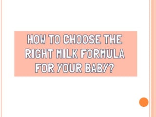 How to Choose the Right Milk Formula for Your Baby - Danone India