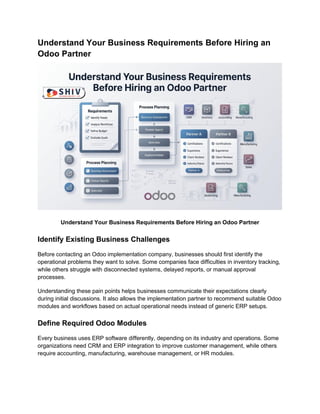 Choose the Right Odoo Implementation Partner for Your Business | PDF