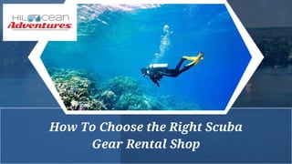 How To Choose the Right Scuba
Gear Rental Shop
 