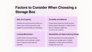 How to Choose the Right Storage Box in Dubai for Your Needs.pptx