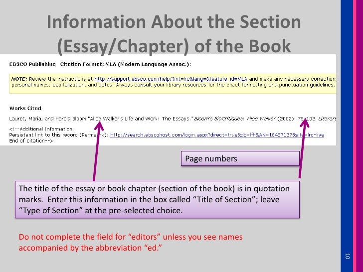 Page numbers essay