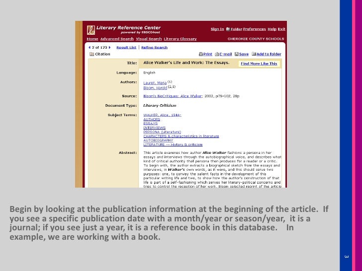 Reference to a book in an essay