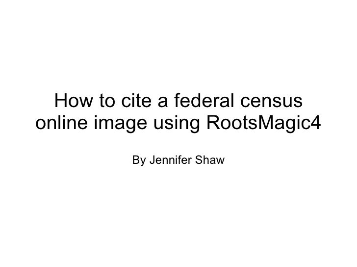 How To Cite A Federal Census Online Image Using Rm4