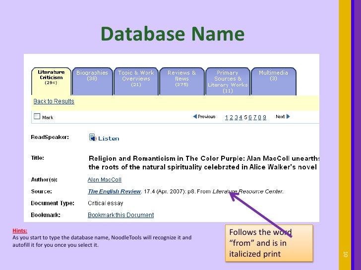 How To Cite a Journal Article from the GALE Literature Resource Cente…