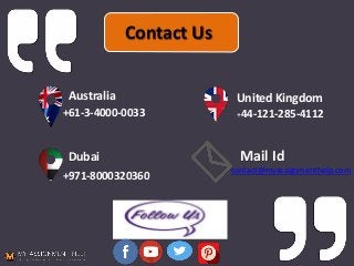 Contact Us
Australia
+61-3-4000-0033
Dubai
+971-8000320360
United Kingdom
+44-121-285-4112
Mail Id
contact@myassignmenthelp.com
 
