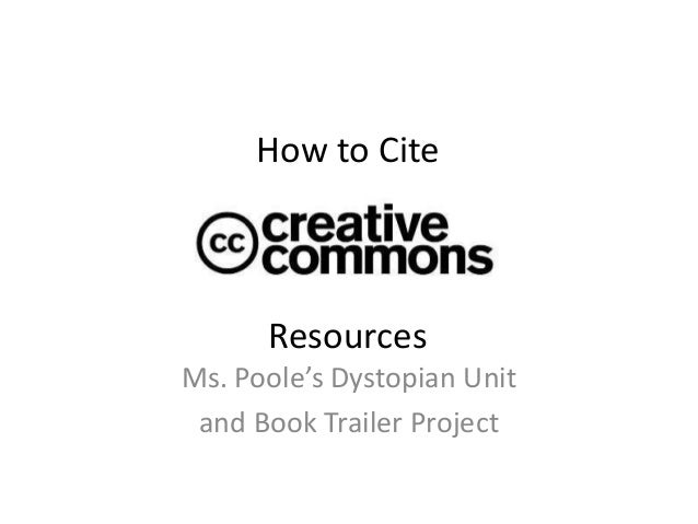 How To Cite Creative Commons Resources 2