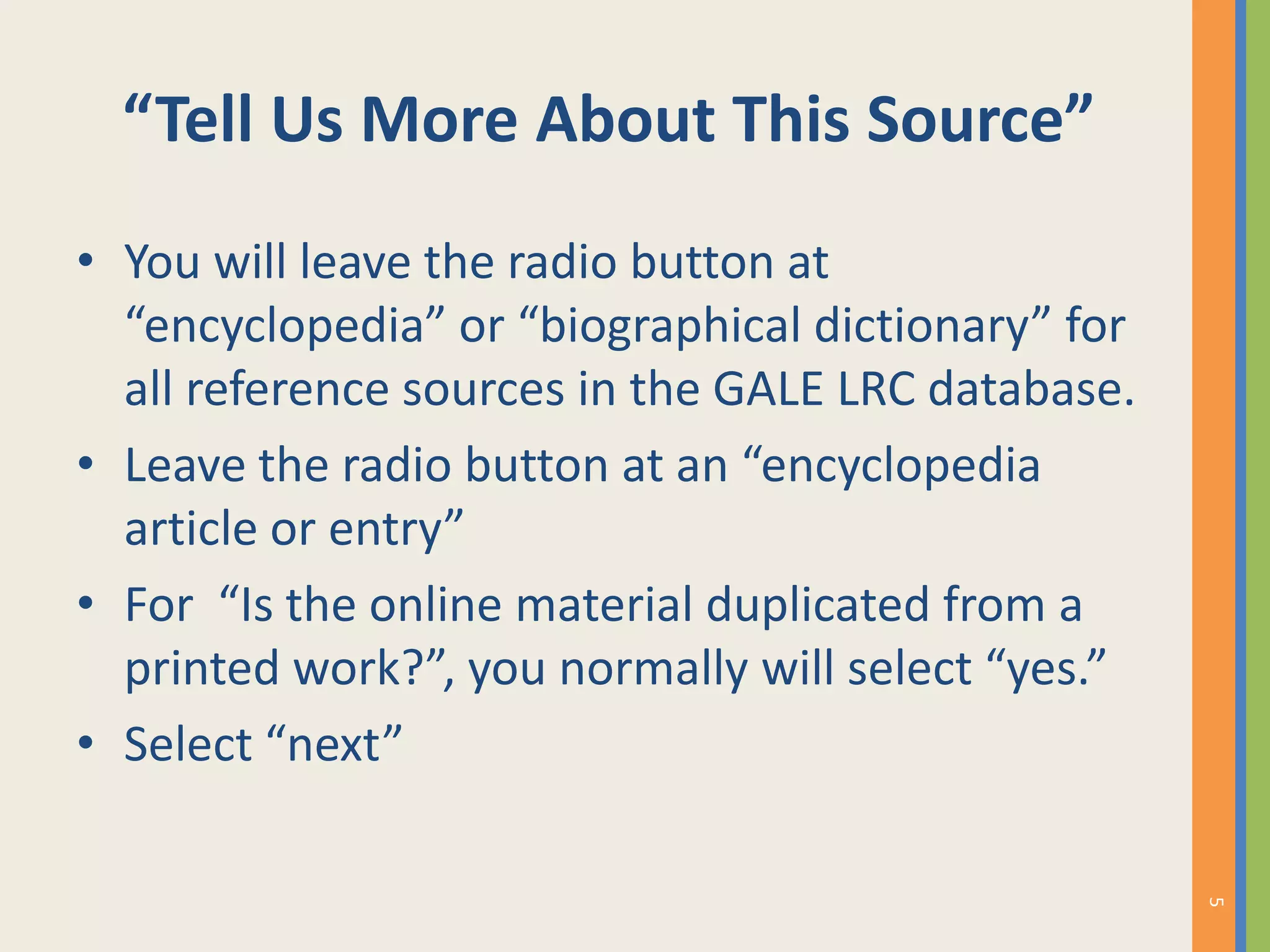 How To Cite a Reference Source from the GALE Literature Resource Center ...