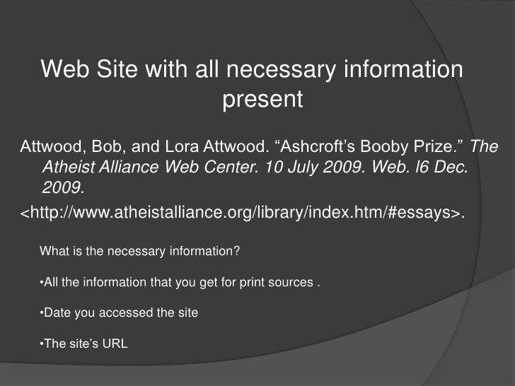 How To Cite Internet Sources