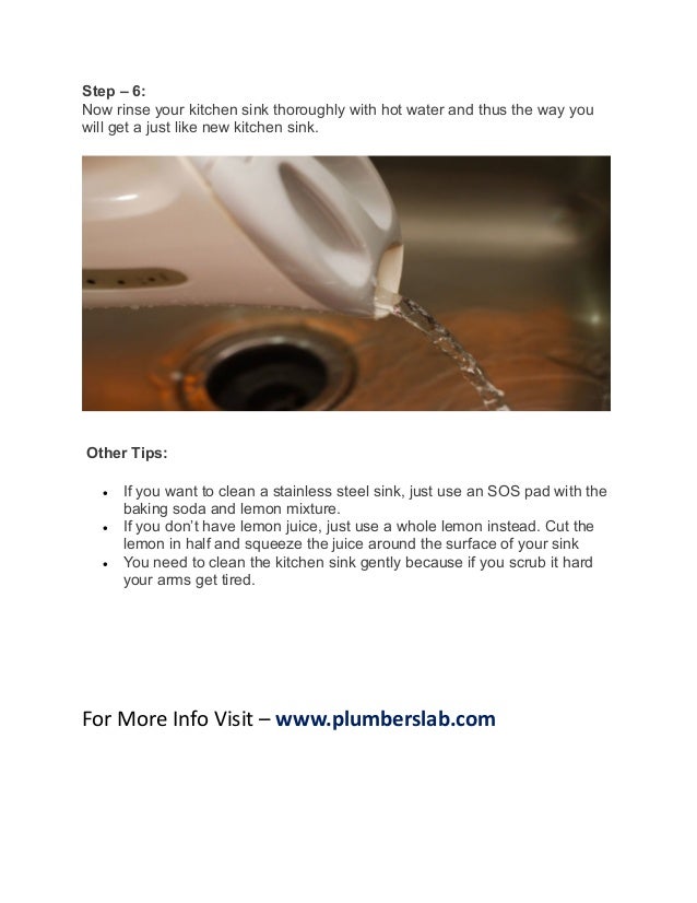 How To Clean A Drain Kitchen Sink Using Baking Soda And