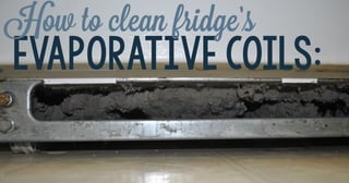 How to clean a fridge's evaporative coils