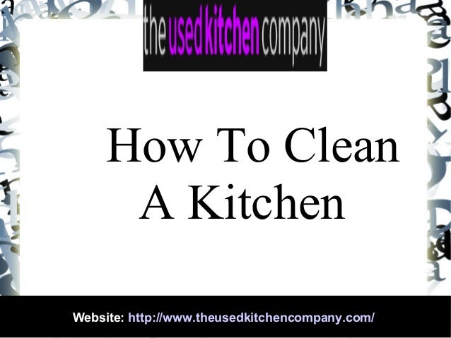 How To Clean A Kitchen