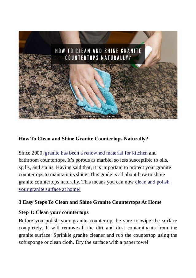 How To Clean And Shine Granite Countertops Naturally