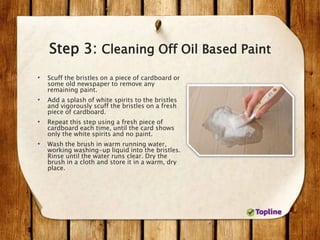 How to Correctly Clean Paint Brushes | PPTX