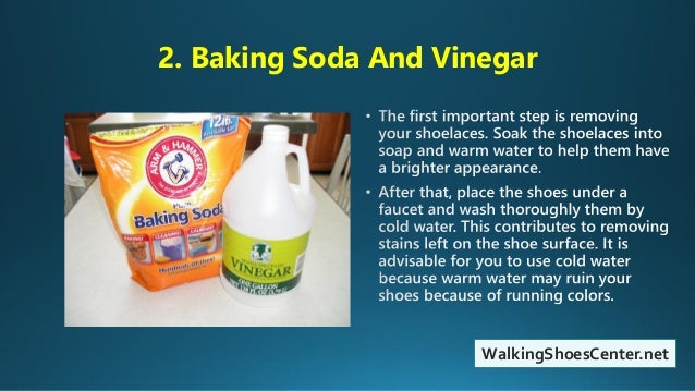 clean shoes with vinegar and baking soda